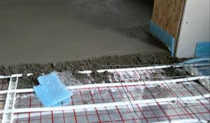 Заливка бетоном пола